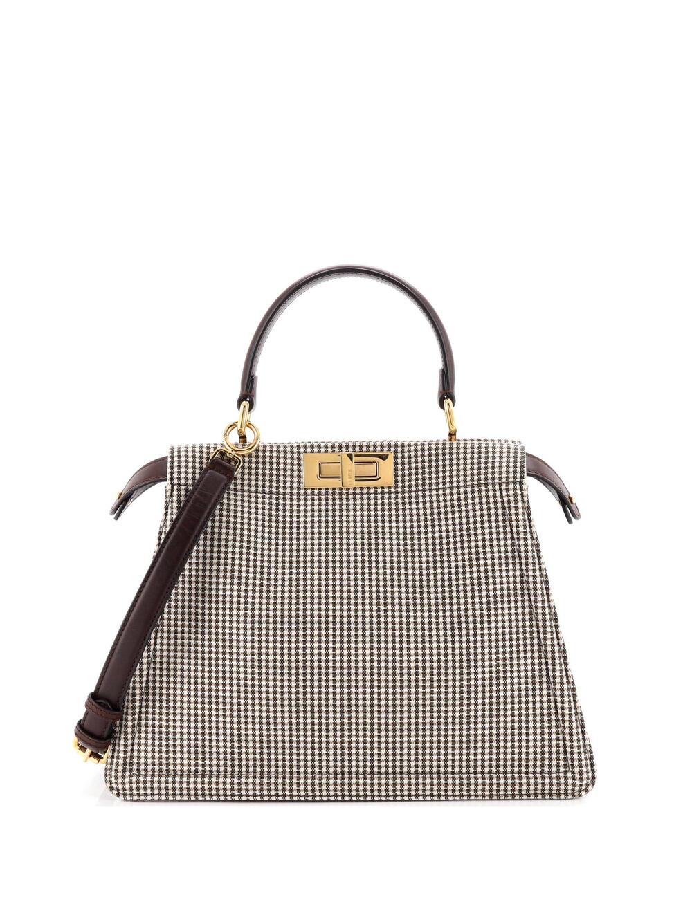 Fendi Peekaboo Iseeu Bag Houndstooth #365660F18B